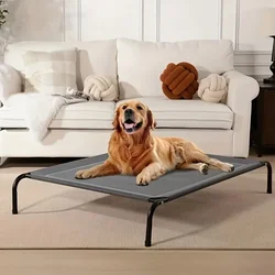 Cama elevada para perros de exterior transpirable y portátil