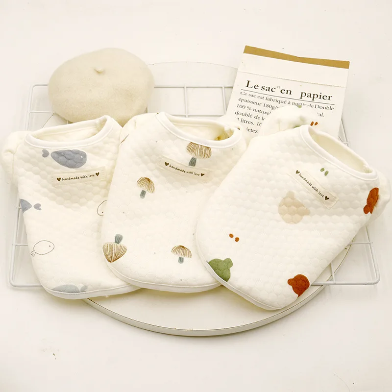 Abrigo de otoño/invierno con rejilla de burbujas para mascotas, ropa de casa para otoño/invierno, ropa para gatos, ropa para perros pequeños, Tops de encaje, ropa para cachorros