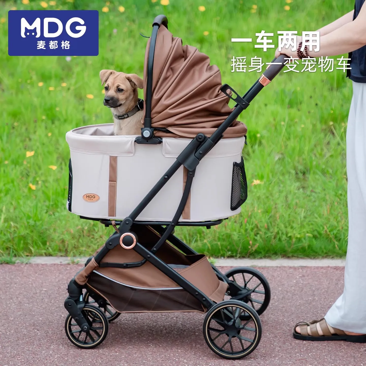 Carrito de viaje plegable para gatos y perros – Tamaño mini y medio - imagen 4