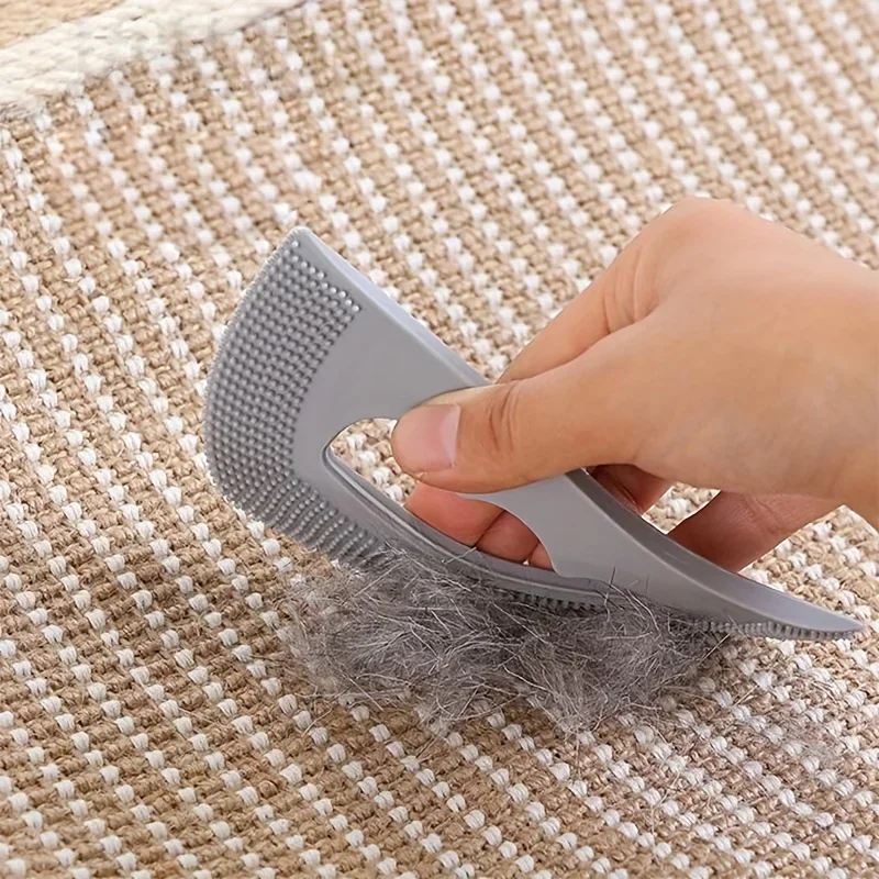 Cepillo removedor de pelo de gato de silicona suave, herramienta de limpieza de pelusas y pelusas para perros y gatos, 2 uds. - imagen 4