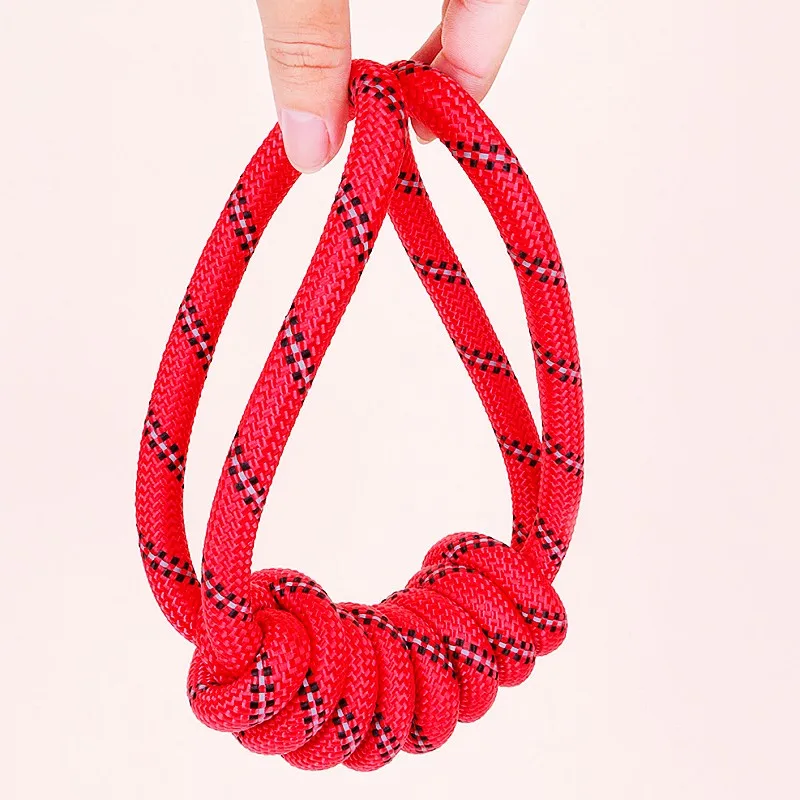 Juguetes para perros, cuerdas de algodón, juguete para perros, cuerda con nudo reflectante, juguetes para dientes de perro, cuerda Molar a prueba de masticar, juguete de entrenamiento para perros, accesorios para cachorros - imagen 5