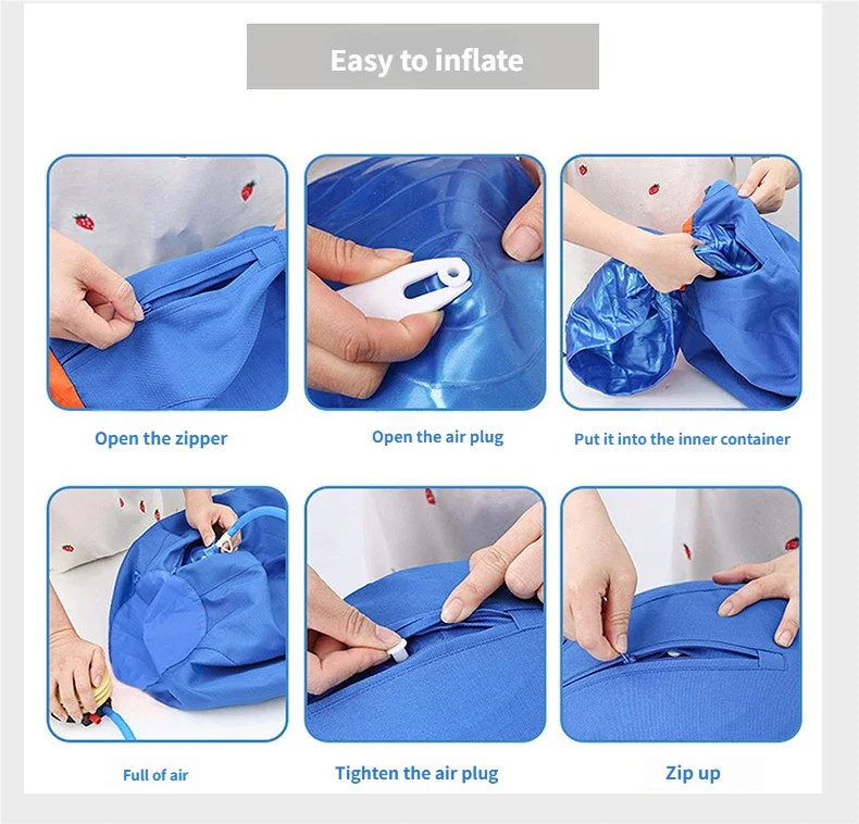 Pelota de rugido de 17,7 pulgadas con campana para perros, pelota de entrenamiento inflable para perros, juguetes de doble capa, pelota grande resistente para perros para razas Herding - imagen 5