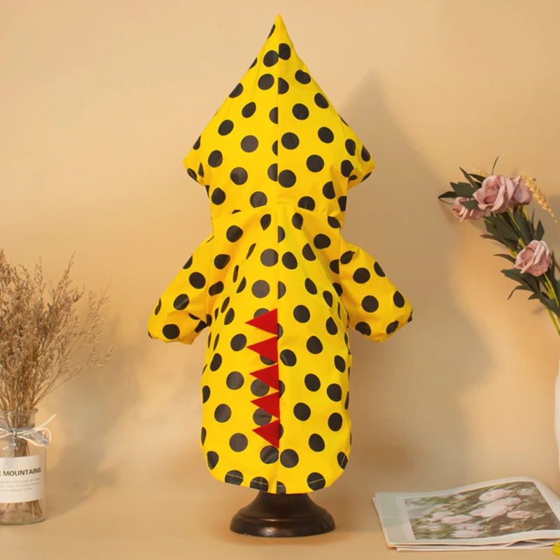 Venta caliente ropa para mascotas impermeable al aire libre para perros impermeable con capucha de dos patas impermeable divertido impermeable para mascotas - imagen 5