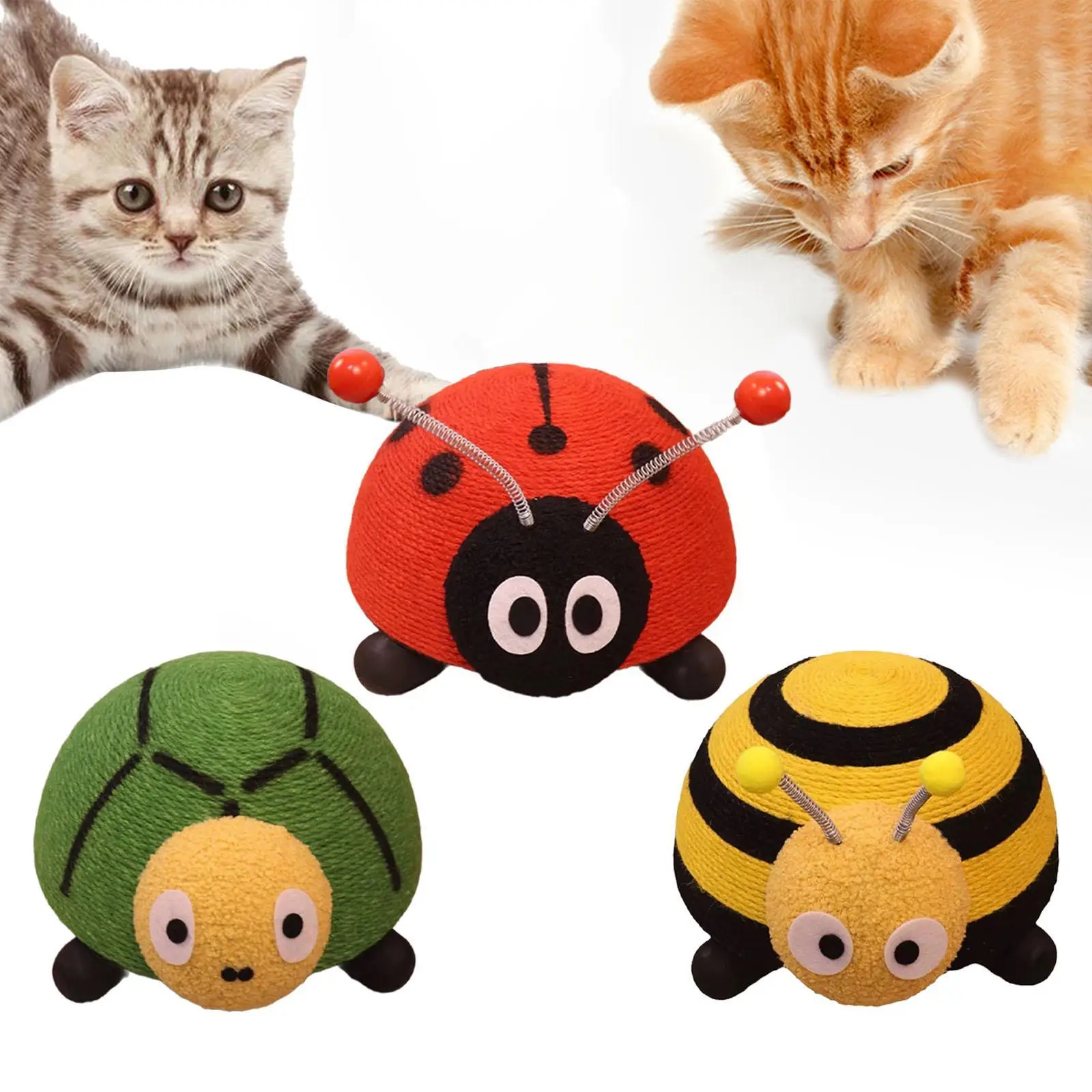 Bola rascadora para gatos, tablero rascador ligero y resistente para gatito - imagen 3