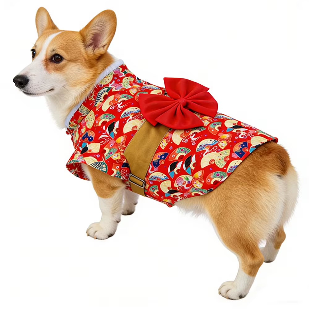 Kimono japonés para gatos y perros pequeños – Estampado lazo - imagen 4