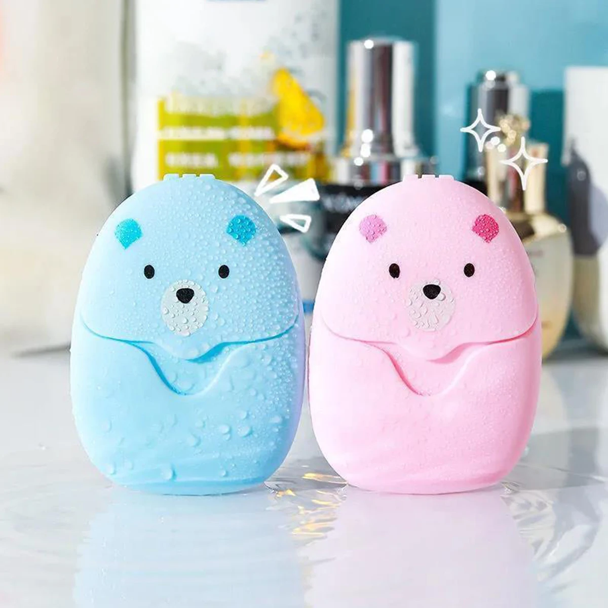 50 unids/caja de hojas de jabón de papel suaves solubles en agua: limpieza profunda, hidratación y no irritante para pieles sensibles