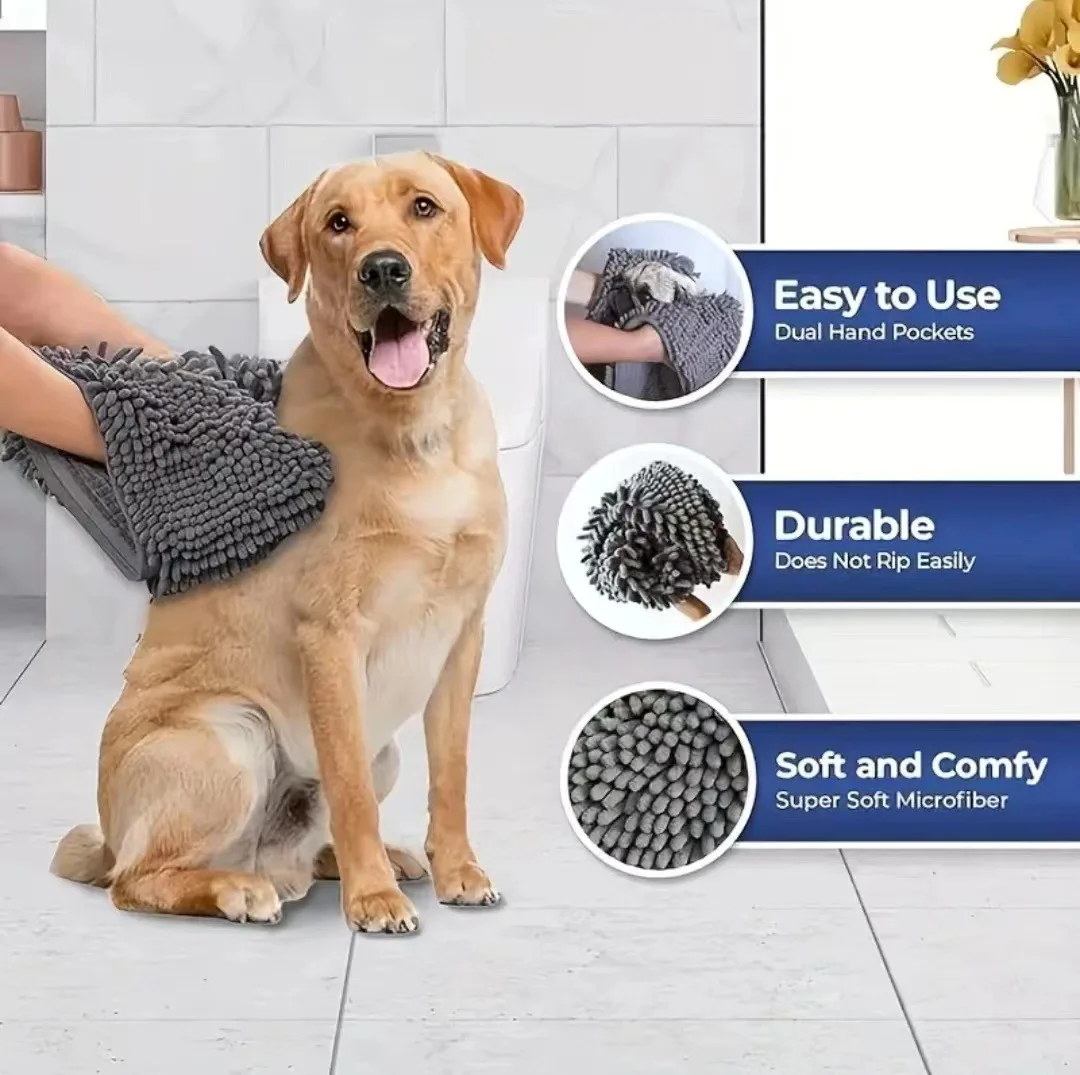 Toalla de baño para perros absorbente secado rápido pequeños y grandes - imagen 2