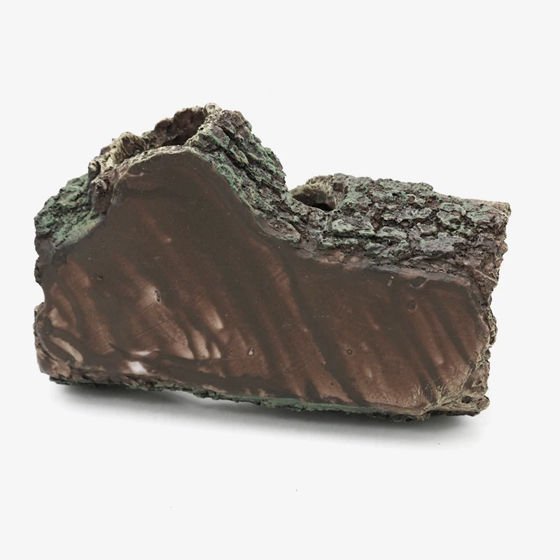 Decoración creativa para pecera de Color aleatorio, paisajismo, barril de madera de resina, forma de desechos de árbol, adornos artesanales para el hogar de resina para acuario - imagen 3