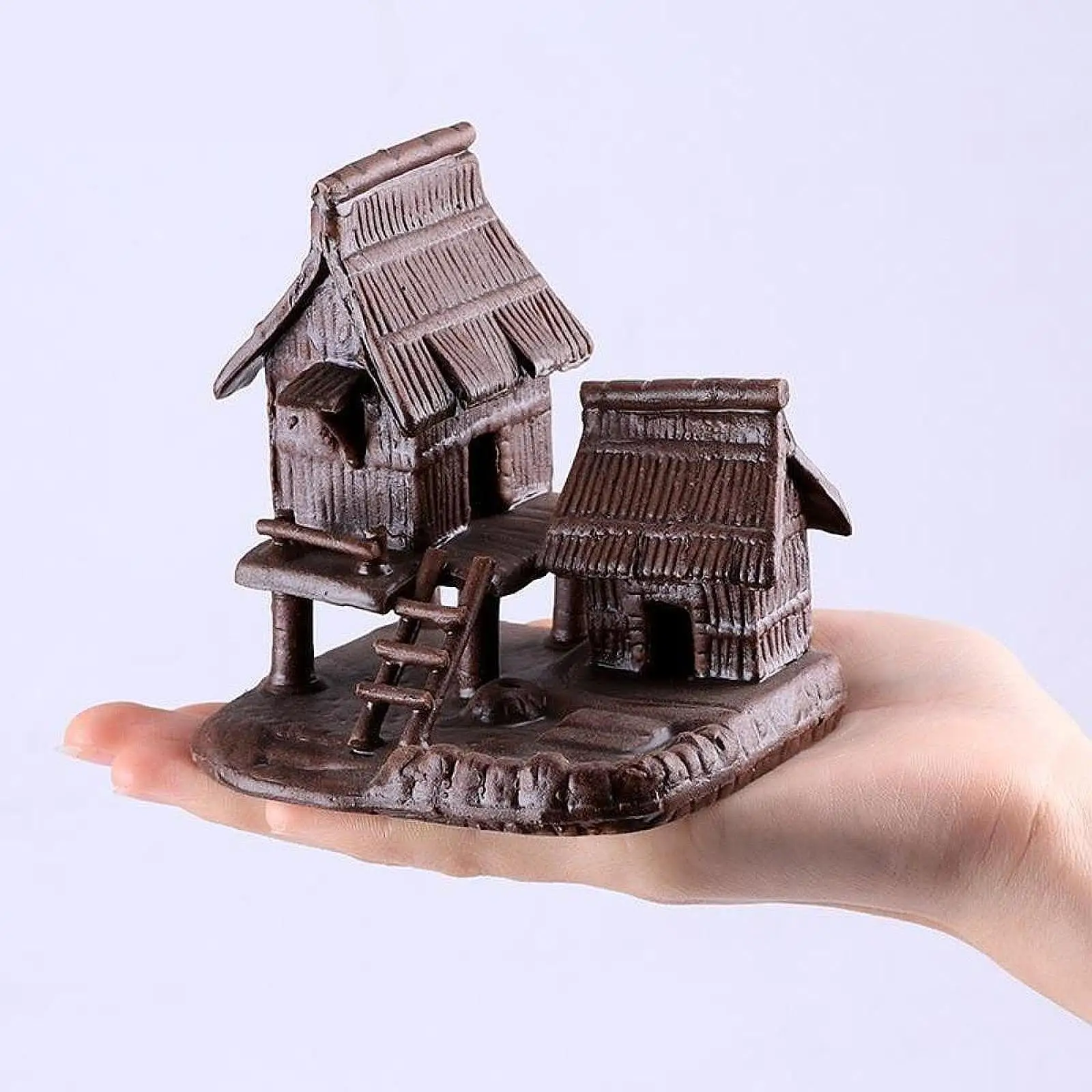 Aquarium Decor Fish Tank Decoration Traditional Chinese Building Sculpture Aquarium Accessories Sturdy Hideout House for Home