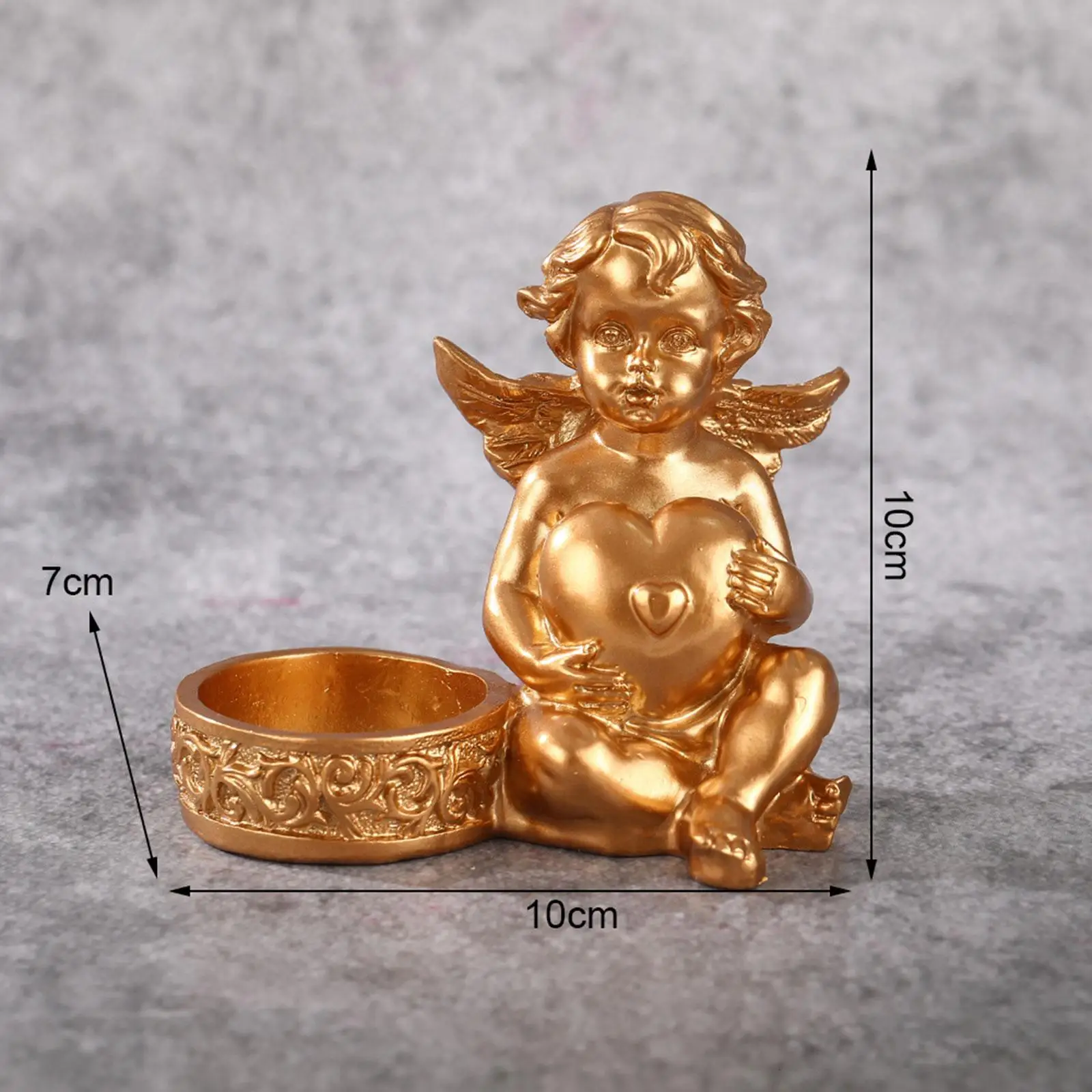 Angel Figurine Candle Holder Candle Stand Multipurpose for Kitchen, Farmhouse Decor Lightweight Handmade Desktop Decoration