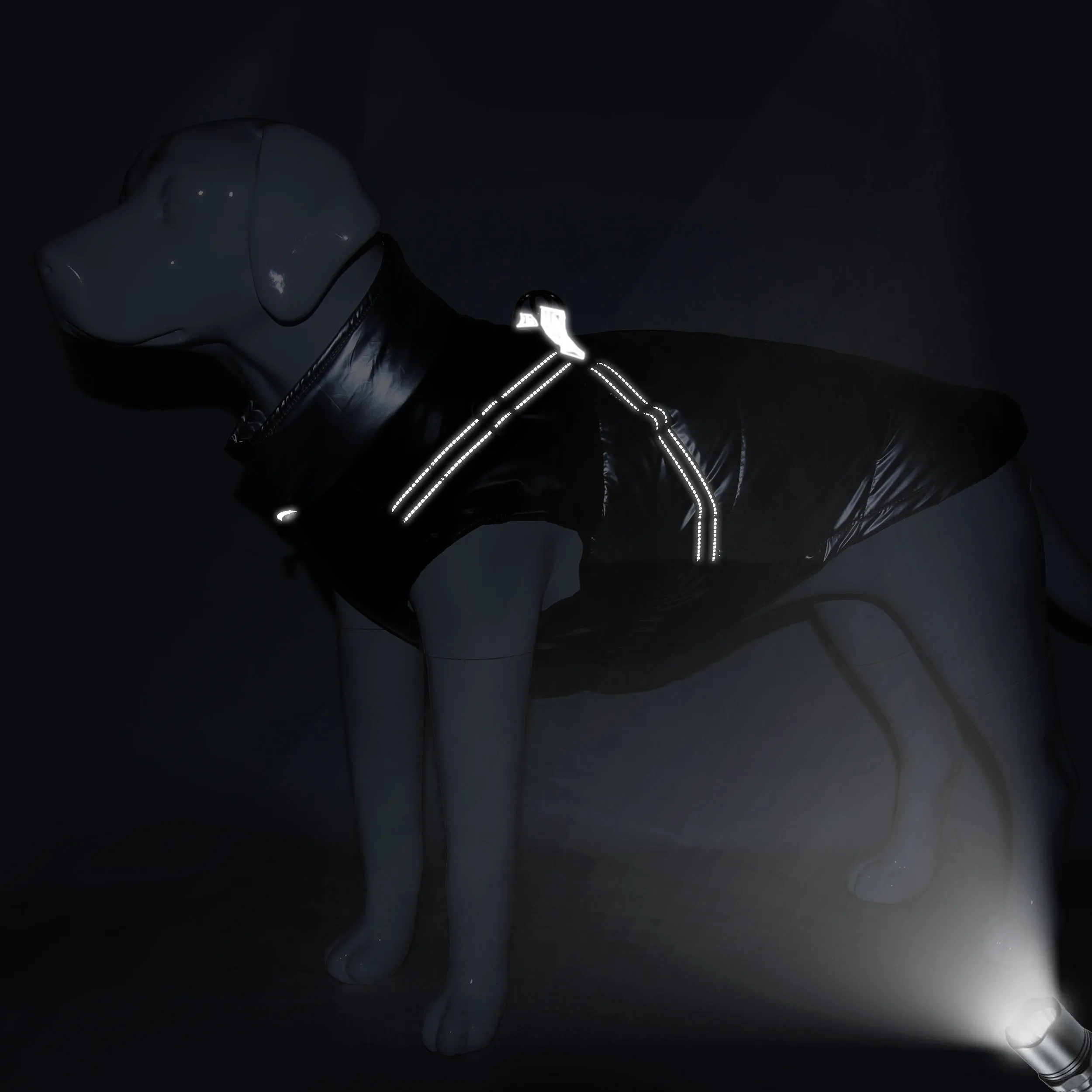 Ropa impermeable para perros, chaleco cálido a prueba de viento, chaqueta acolchada de invierno para Bulldog, Pug, para perros pequeños y grandes, S-6XL - imagen 4