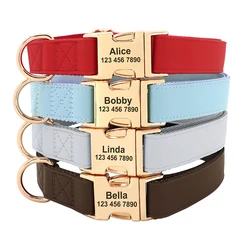 Collar identificación grabable para Carlino - Cuero