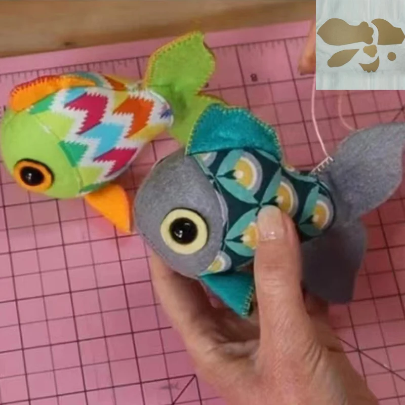 Regla de plantilla de patchwork de peces dorados, regla de costura reutilizable, corte preciso, herramienta de costura eficiente para bricolaje - imagen 4