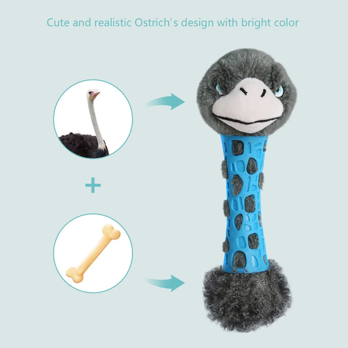 Peluche sonoro para perros – Juguete para morder y tirar - imagen 3