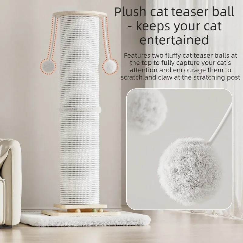 Rascador sisal 120 cm – Torre rascador para gatos - imagen 5