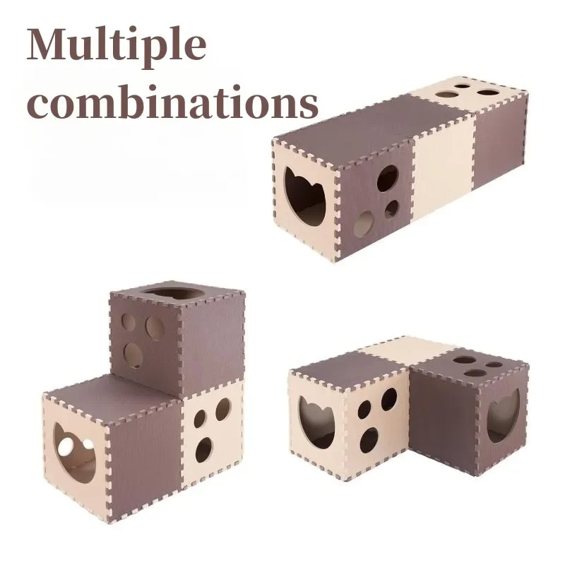 Juguetes de túnel para gatos empalmables, resistentes al desgaste, fáciles de almacenar, túnel de juego para gatos, juguete para gatos, barril de taladro transpirable, divertida estera para mascotas, casa para mascotas - imagen 4