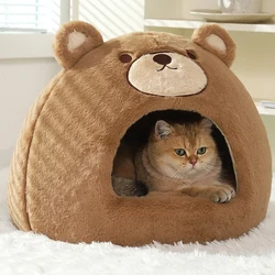 Cama nido suave para gatos y perros pequeños – Cueva cálida
