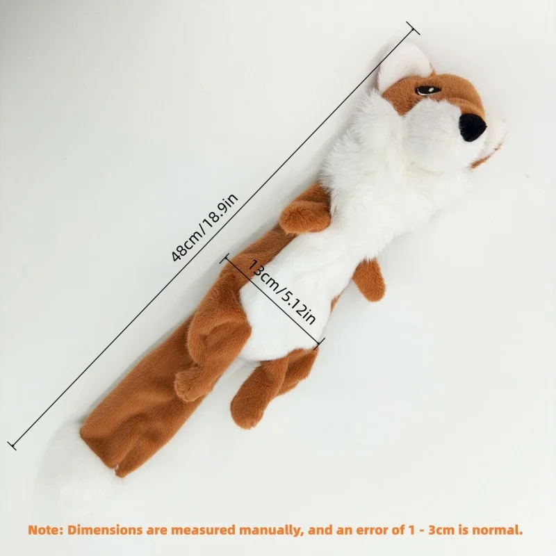 Juguete de peluche grande para perros, crudo, indestructible, con altavoz, zorro, seguro, juguetes resistentes, dientes para perros, resistente a masticar, suministros para cachorros y mascotas - imagen 5