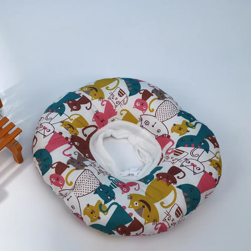Collar de algodón estampado antimordida para perro y gato, Elizabeth, protección para heridas aéreas, anillo de sombra para gatito y mascota, banda para el cuello después de la cirugía - imagen 2