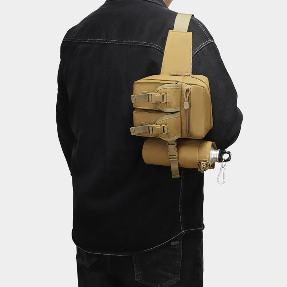 Riñonera táctica para hombre, bolsa de nailon para senderismo, botella de agua, teléfono, deportes al aire libre, caza, escalada, Camping, cinturón, bolsas de combate - imagen 4