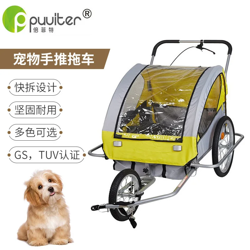 Remolque de bicicleta para mascotas, colgante trasero, conducción al aire libre, carrito para perros y gatos, cubo de almacenamiento de viaje multifuncional, suministros para cochecito de mascotas - imagen 3
