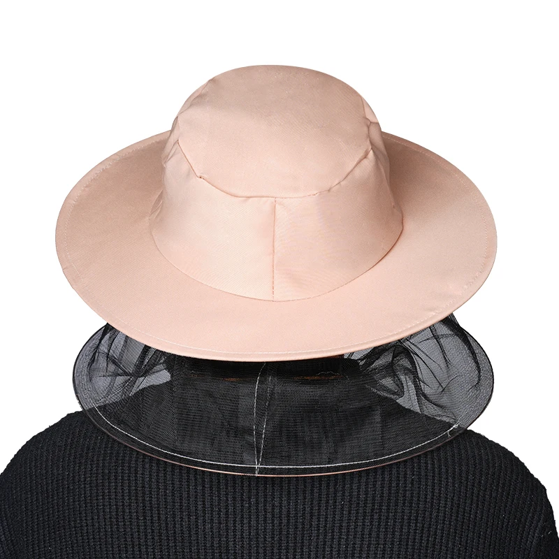 Gorro Protector de apicultura, sombrero antiabeja, mosquitera, red para insectos, velo, Protector facial para cabeza, equipo de apicultor, 1 ud. - imagen 2
