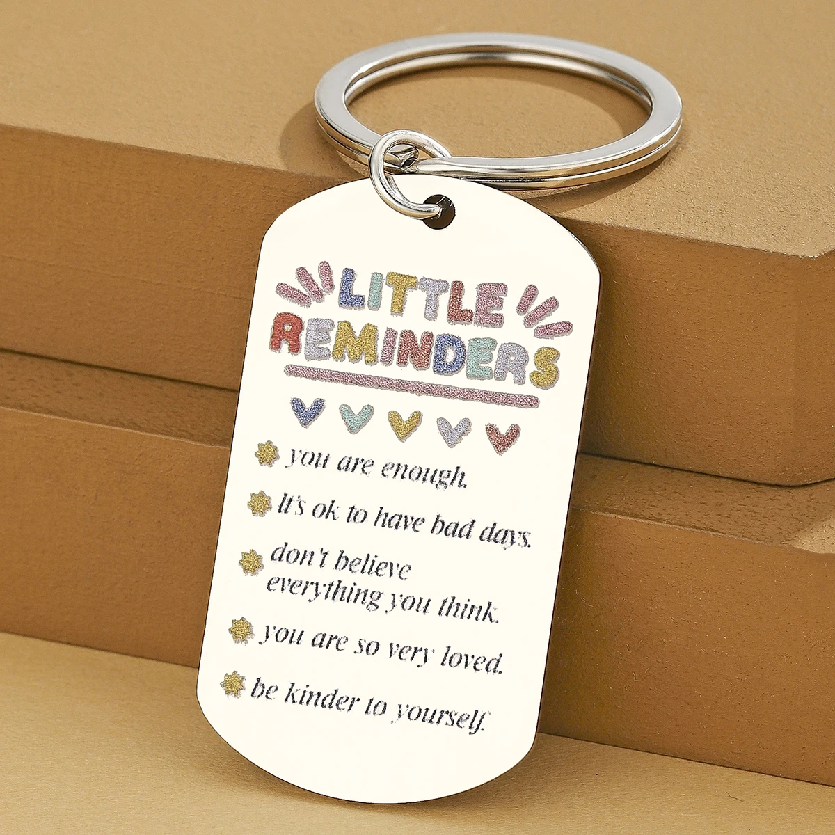 Regalos motivacionales para mujeres Llaveros lindos de recordatorios Regalos inspiradores Llavero de salud mental