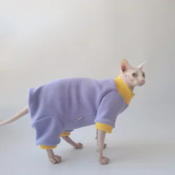 Ropa de invierno para gatos - sudadera suave y abrigo reversible