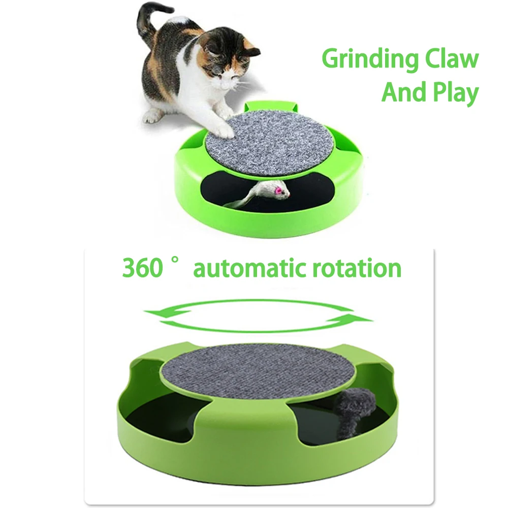 Juguetes de ratón para gatos, ratón interactivo para entrenamiento de inteligencia, divertido y giratorio, alivia la ansiedad para juegos de gatitos, juguete rascador para gatos - imagen 2