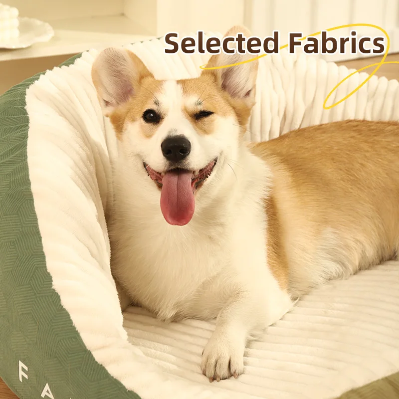 HOOPET Perrera universal antifrío para cachorros de invierno, estera corgi para dormir profundo, cama para mascotas de otoño e invierno, suministros cálidos para mascotas - imagen 4