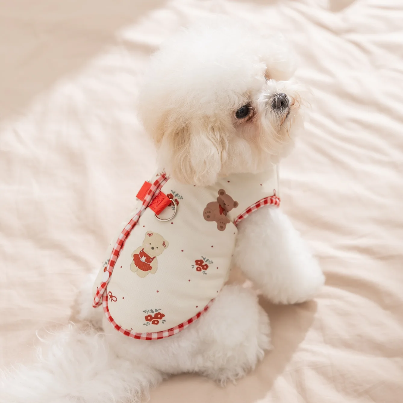 Otoño e Invierno mascota lindo abrigo de dibujos animados chaleco cálido gato perro pequeño y mediano ropa de peluche ropa de cachorro para perros pequeños - imagen 2