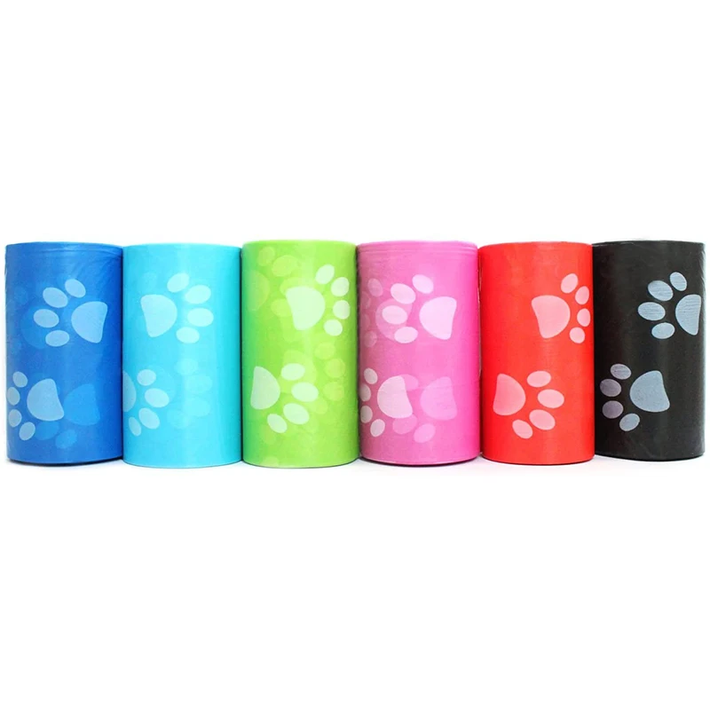 Bolsa para excrementos de perro, bolsa para limpieza al aire libre, limpieza al aire libre, suministros para mascotas, 15 bolsas/rollo, bolsa de basura de repuesto, suministros para mascotas - imagen 2