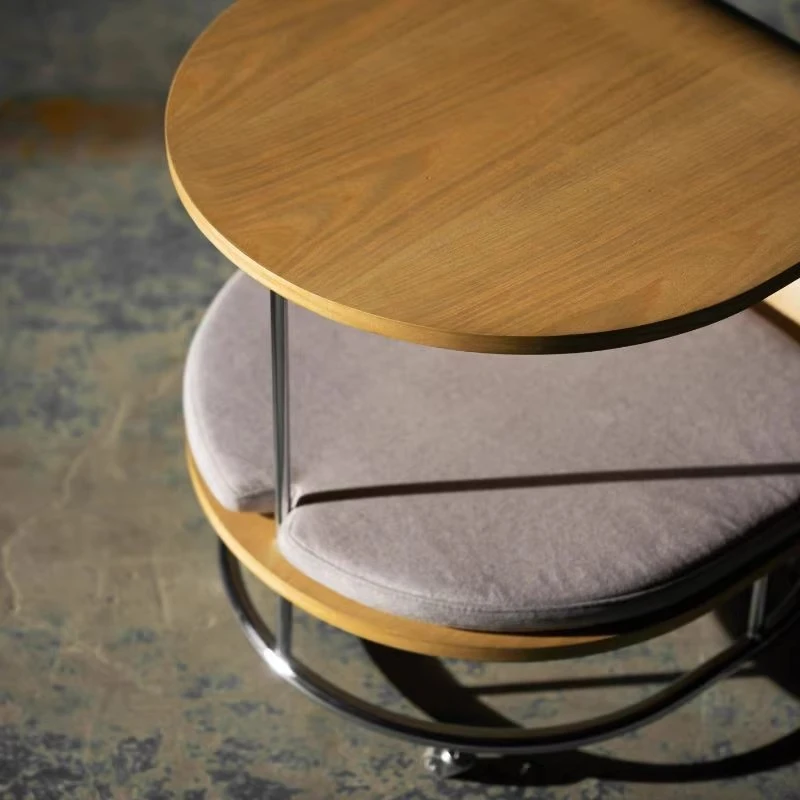 Cama móvil para gatos, mesa de madera para gatos, casa con cojín para gatos y gatitos, mesas de centro con ruedas extraíbles, camas para cachorros y gatitos - imagen 4