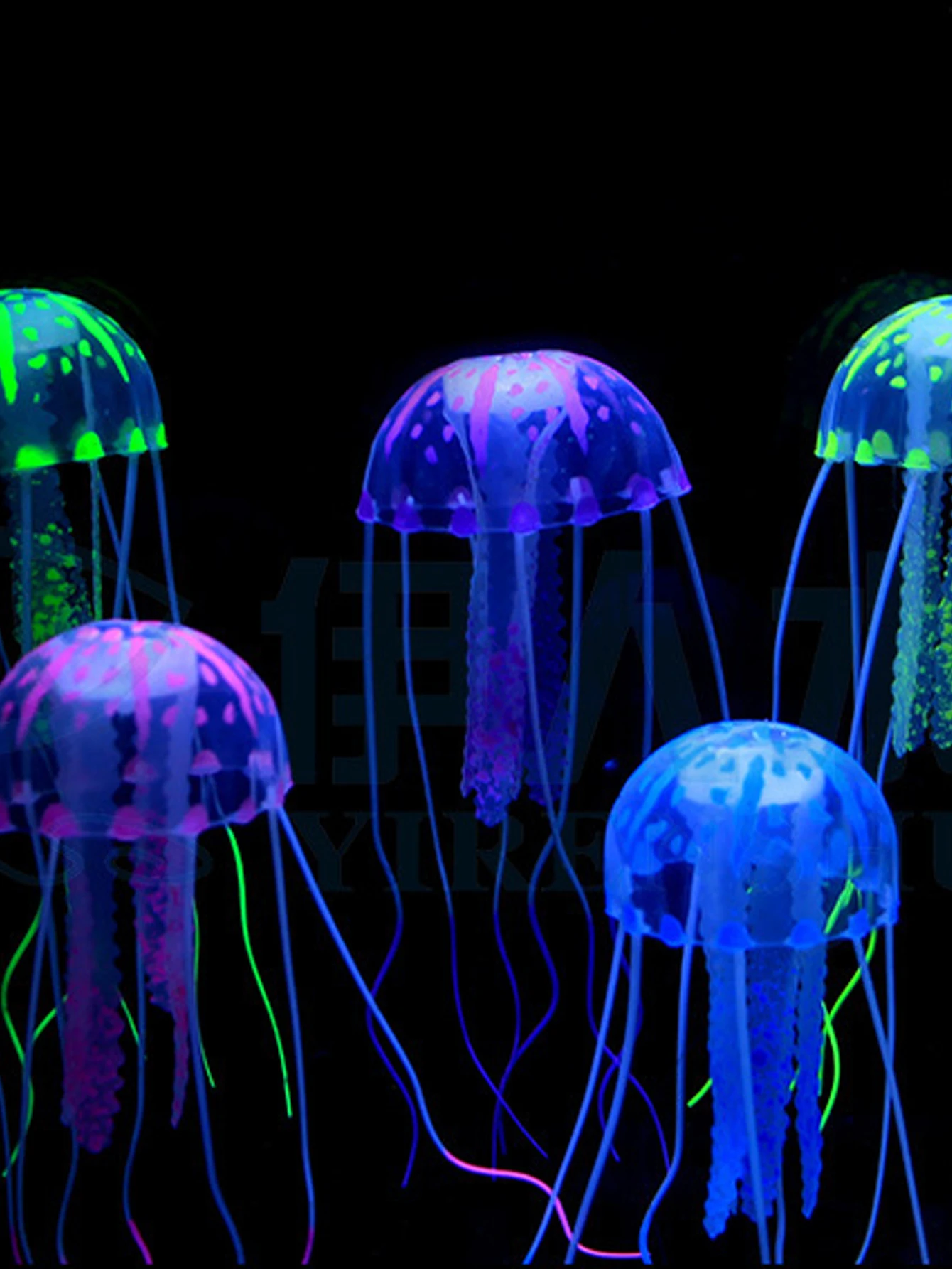 Medusa flotante de silicona para acuario – Decoración brillante para peces - imagen 4