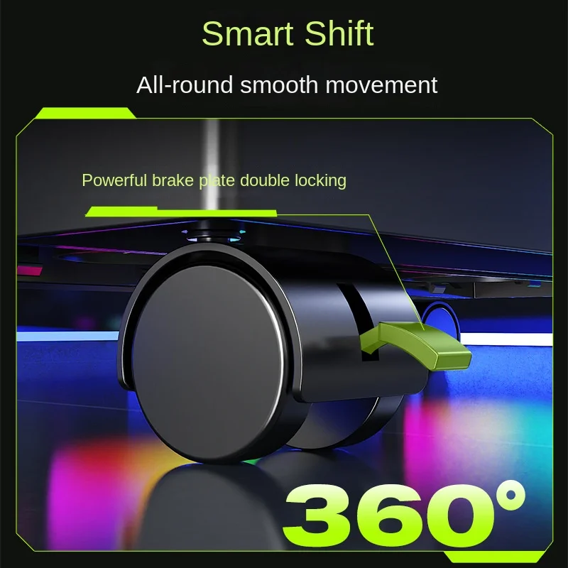 Soporte de torre para PC móvil, soporte ajustable para CPU de ordenador, soporte telescópico de escritorio, carrito de CPU con ventilador de refrigeración RGB, disipación de calor - imagen 5