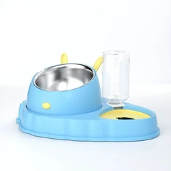 Cuenco doble acero inoxidable para perro y gato – Alimentador lento