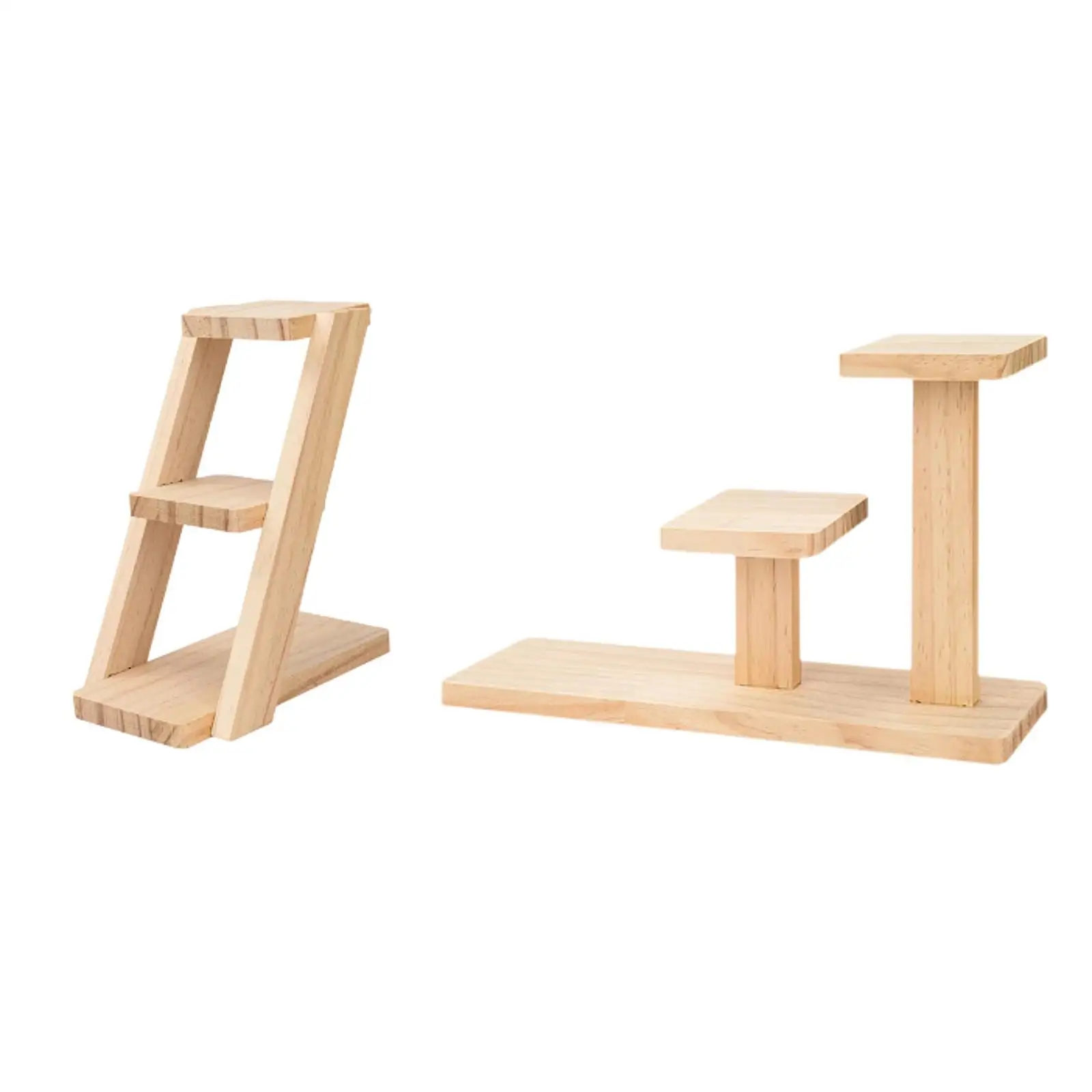 Wood Tabletop Plant Stand 3 Tier for Collectibles Figures Desktop Plant Shelf Display Rack Flower Stand for Desk Garden Bedroom