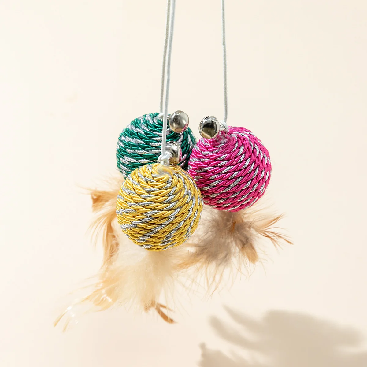 Palo de juguete para gato, varilla negra, Bola de bobinado, pollo, juguete interactivo, auto-hi - imagen 2