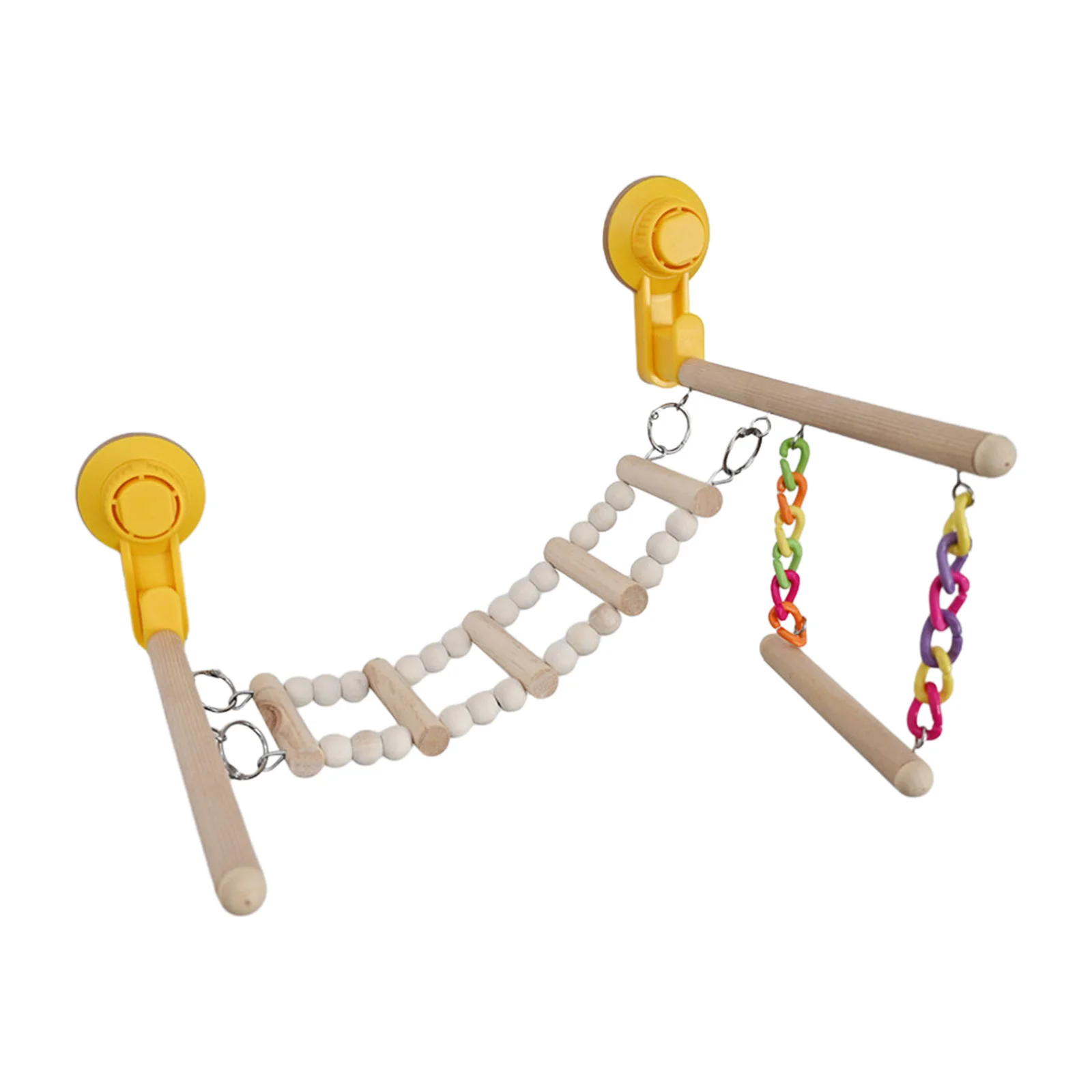 Soporte de madera con ventosa para loros, juguete colgante para pájaros, ventana, perca de ducha, juguete para periquitos, postres, colibrí, suministros para pájaros