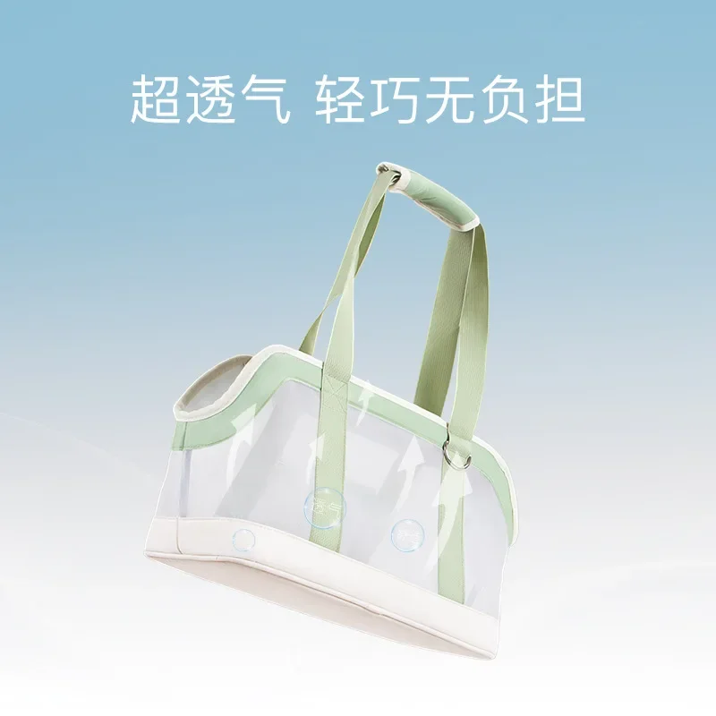 Bolsa para Gato, portátil, ligera, resistente a los arañazos, para salir, correa para el hombro, bolso de viaje para perros frescos de gran capacidad - imagen 2