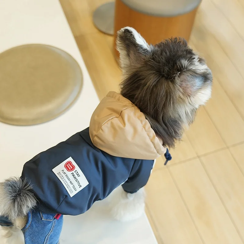 Sudadera con capucha Extra cálida para perros, chaqueta para perros pequeños, abrigos con capucha para cachorros, abrigo para perros con anillo de correa, ropa a prueba de viento para perros - imagen 2