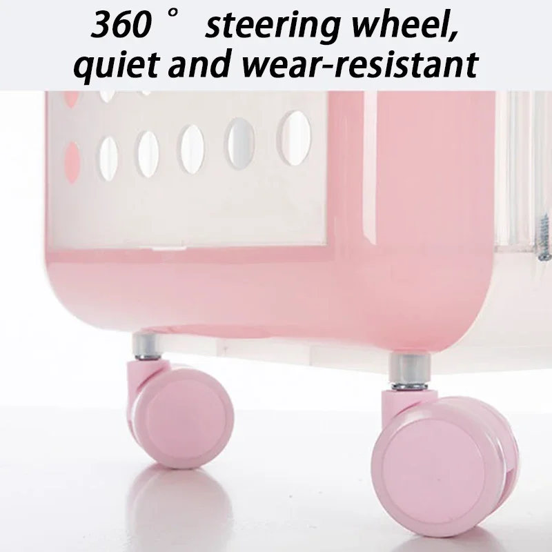 Cochecitos para gatos al aire libre, cochecitos para gatos grandes, 4 ruedas, lindo cochecito transparente para mascotas, caja doble portátil barata, suministros para mascotas - imagen 4