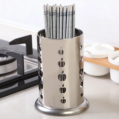 Estante de almacenamiento de vajilla de acero inoxidable para palillos de cocina, estante de drenaje, pala, cuchara, cuchillo, tenedor, caja, accesorios de cocina, 1PC - imagen 5