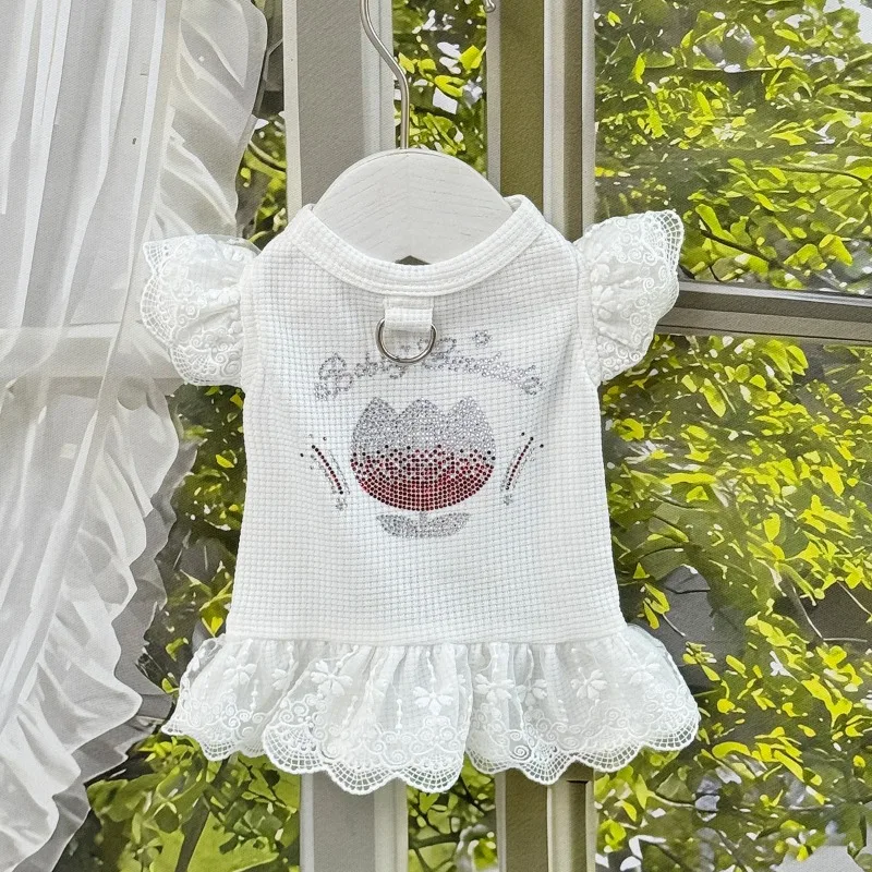 Vestido primavera encaje para perros mini estilo princesa osito - imagen 5