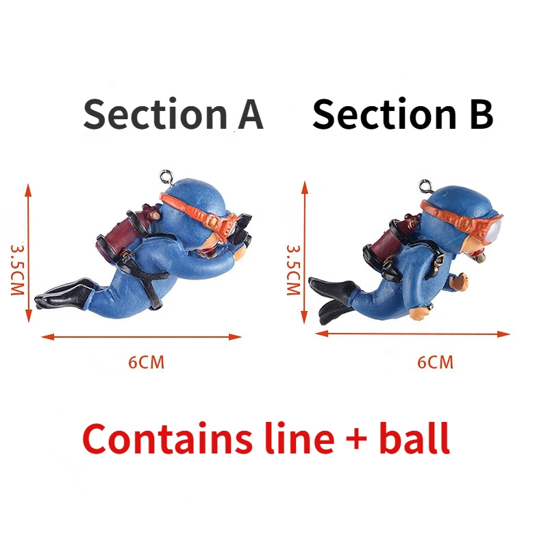 Nuevos adornos de pecera, simulación bonita de buceo, decoración flotante, tanque de agua, buceador, decoración de paisajismo, accesorios de acuario - imagen 5