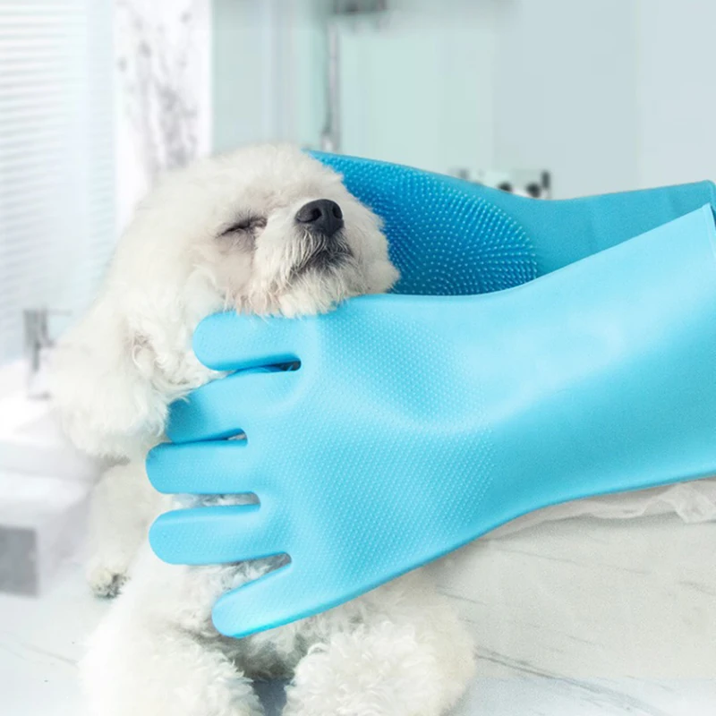 Booteely baño perro gatos cepillo de baño guantes de masaje peine de goma suave accesorios para mascotas para gatos herramientas de limpieza de ducha proveedores - imagen 2