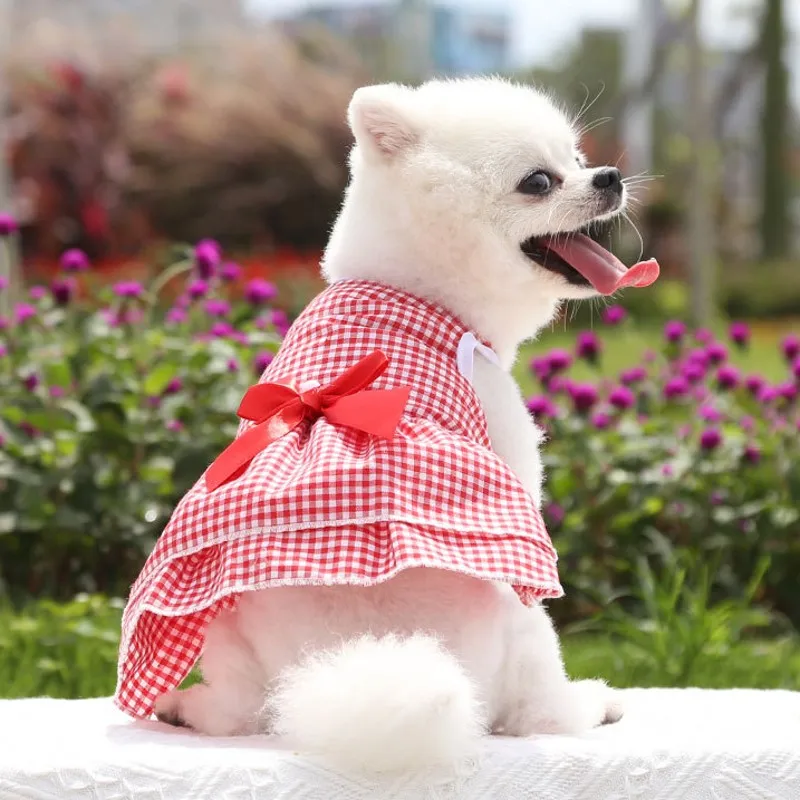 Vestido princesa verano con lazo y rayas para perros Chihuahua Yorkie - imagen 4