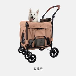 Coche plegable para perros y gatos – Transportín ligero con ruedas