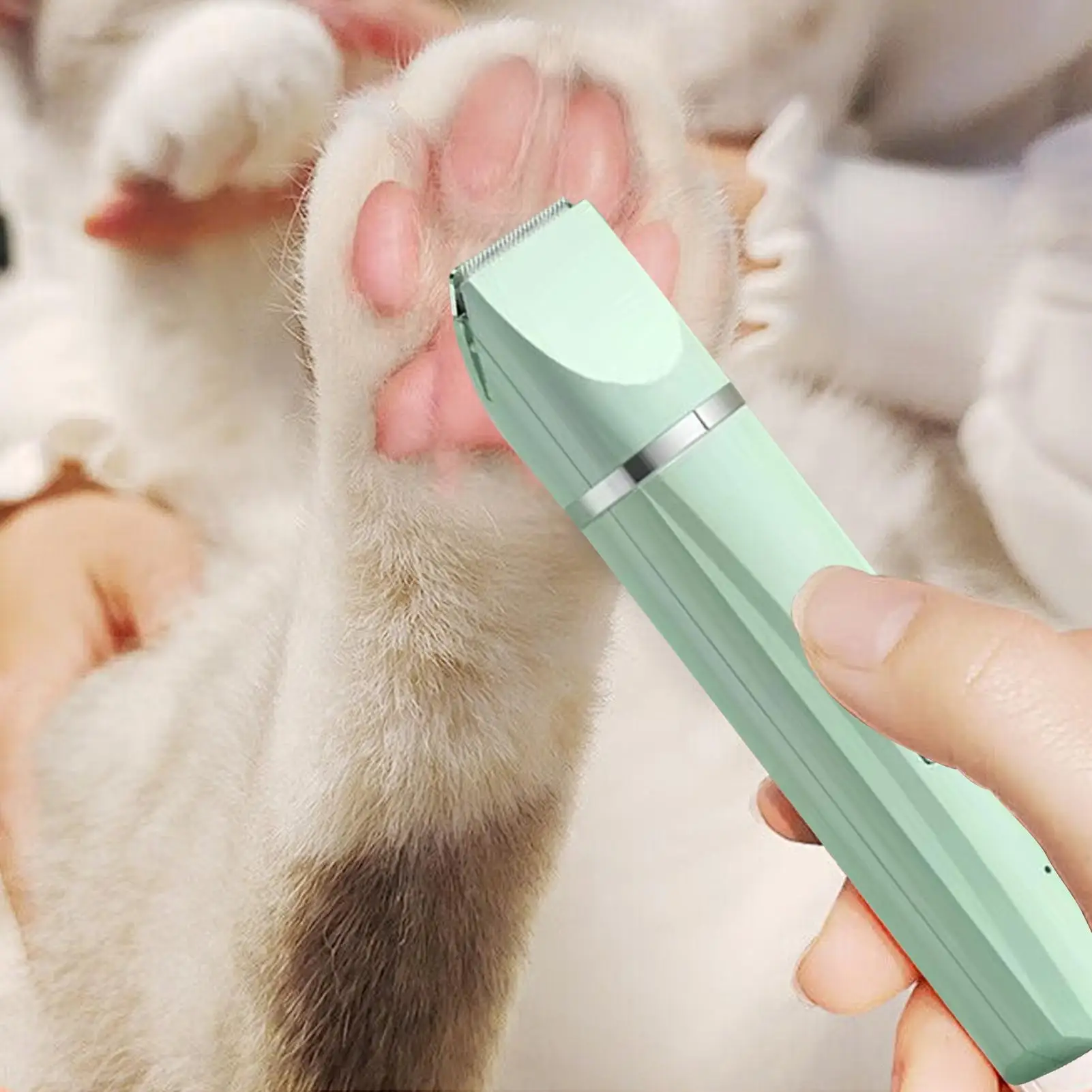 Cortaúñas para perros, afeitadora de pelo 4 en 1, herramienta trituradora de uñas eléctrica inalámbrica silenciosa para ojos de gato, cara, orejas, patas, pelo mate - imagen 3