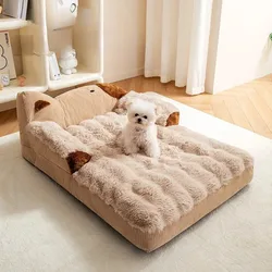 Cama ortopédica grande para perros con cojín esponjoso reparador